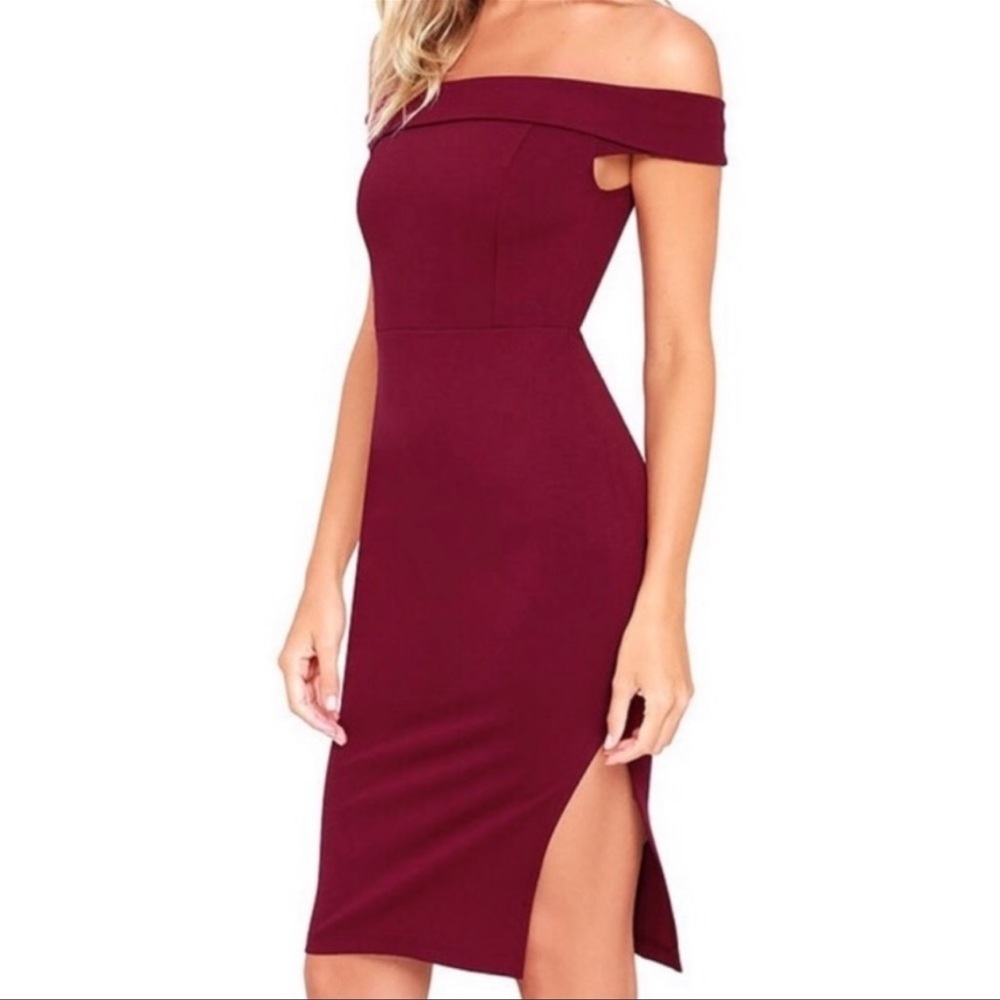 Lulus Body-con Burgundy Dress new